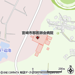 宮崎市郡医師会　宮崎看護専門学校周辺の地図