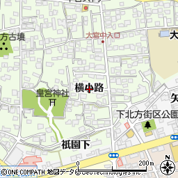 宮崎県宮崎市下北方町横小路周辺の地図