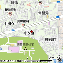 宮崎県宮崎市下北方町牟タ田1175-7周辺の地図