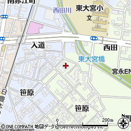 大島笹原緑地広場周辺の地図