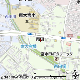 宮崎県宮崎市大島町西田周辺の地図