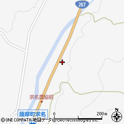 鹿児島県薩摩郡さつま町求名3725周辺の地図