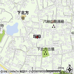 宮崎県宮崎市下北方町塚原周辺の地図