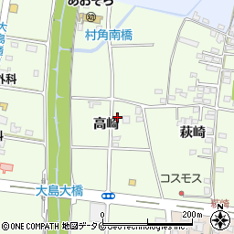 宮崎県宮崎市大島町（高崎）周辺の地図