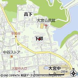 宮崎県宮崎市下北方町下郷周辺の地図