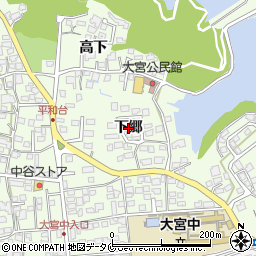 宮崎県宮崎市下北方町（下郷）周辺の地図