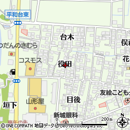 宮崎県宮崎市下北方町役田周辺の地図