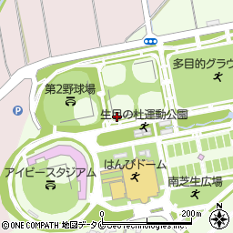 生目の杜運動公園トイレ周辺の地図