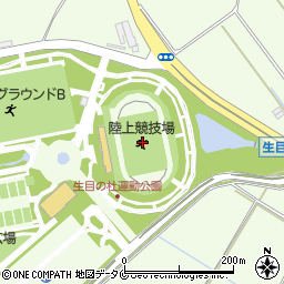 宮崎市生目の杜運動公園陸上競技場周辺の地図