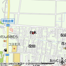 宮崎県宮崎市下北方町台木周辺の地図