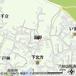 宮崎県宮崎市下北方町源野周辺の地図