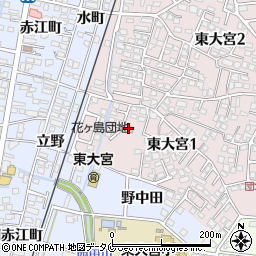 宮崎県宮崎市東大宮1丁目4周辺の地図