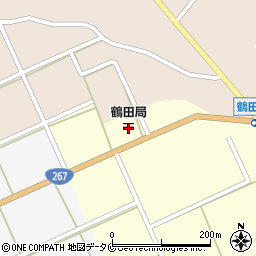 鶴田郵便局周辺の地図