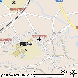 栗野中学校周辺の地図