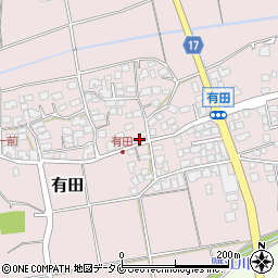 宮崎県宮崎市有田389周辺の地図