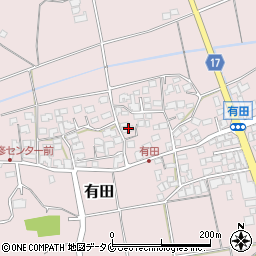 宮崎県宮崎市有田2044周辺の地図