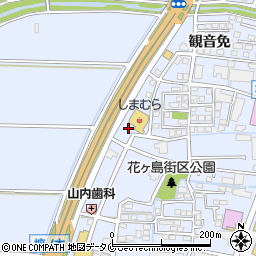 花ヶ島メモリードホール周辺の地図