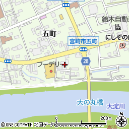宮崎銀行高岡支店周辺の地図
