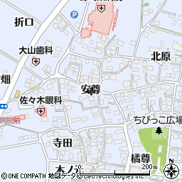 宮崎県宮崎市村角町安尊周辺の地図