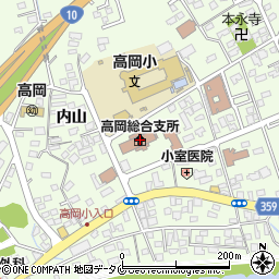 宮崎市上下水道局　営業所・工務課・高岡営業所周辺の地図