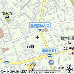 セブンイレブン宮崎高岡郵便局前店周辺の地図