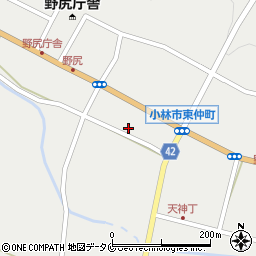 宮崎県小林市野尻町東麓2192周辺の地図