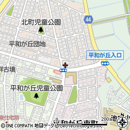 宮崎市平和ヶ丘郵便局周辺の地図