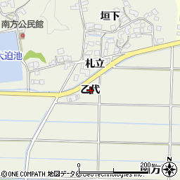 宮崎県宮崎市南方町（乙代）周辺の地図