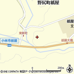 宮崎県小林市野尻町紙屋周辺の地図