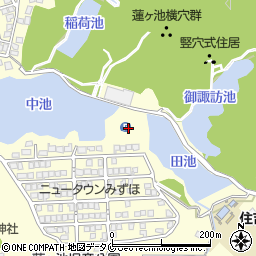 蓮ヶ池史跡公園駐車場周辺の地図