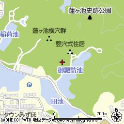 蓮ヶ池史跡公園トイレ周辺の地図