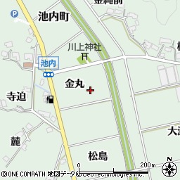 宮崎県宮崎市池内町（金丸）周辺の地図