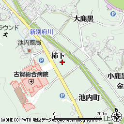 宮崎県宮崎市池内町（柿下）周辺の地図