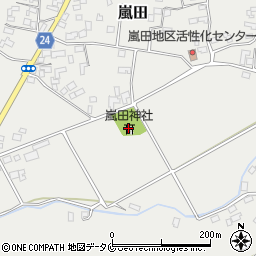 嵐田神社周辺の地図