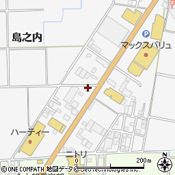 宮崎石油島之内倉庫周辺の地図