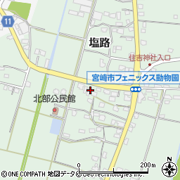 宮崎県宮崎市塩路2507-2周辺の地図