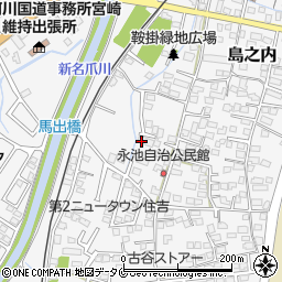 永池尻緑地広場周辺の地図