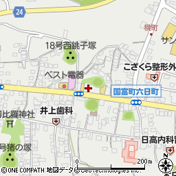 サラダ館国富六日町店周辺の地図