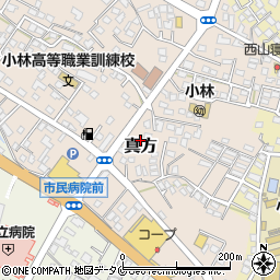 宮崎県小林市真方477-8周辺の地図