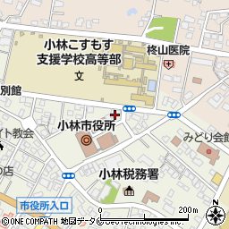 株式会社ヰセキ九州　小林営業所周辺の地図