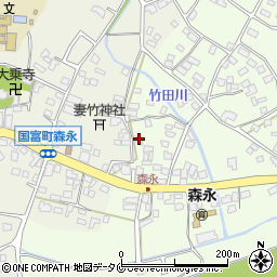 宮崎県東諸県郡国富町竹田215-2周辺の地図