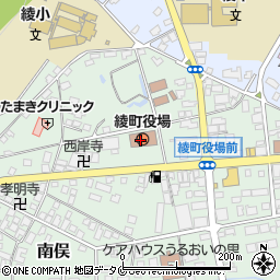 宮崎県東諸県郡綾町周辺の地図