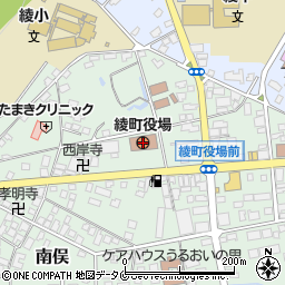 綾町役場　企画財政課財政・企画広報電算係周辺の地図