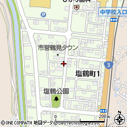 鹿児島県阿久根市塩鶴町周辺の地図