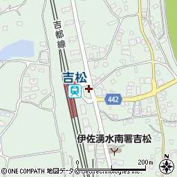 吉松駅前周辺の地図