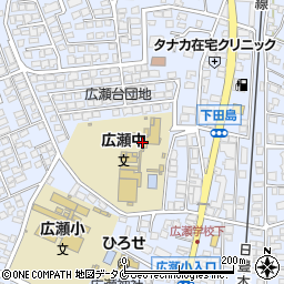 宮崎市立広瀬中学校周辺の地図