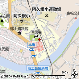 鹿児島県阿久根市高松町周辺の地図