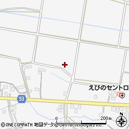 宮崎県えびの市上江周辺の地図