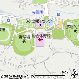 阿久根市総合体育館周辺の地図