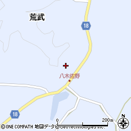 宮崎県西都市荒武周辺の地図